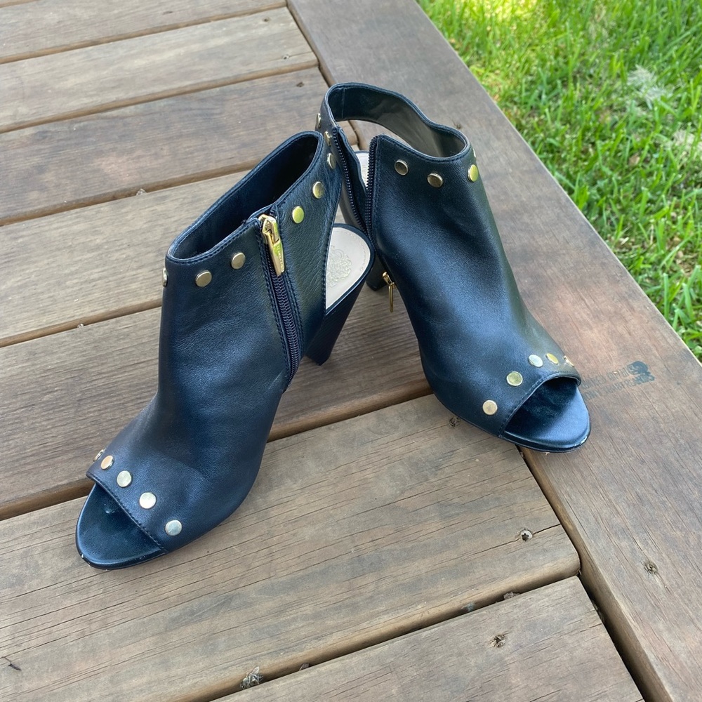 Vince Camuto soft leather studded booties